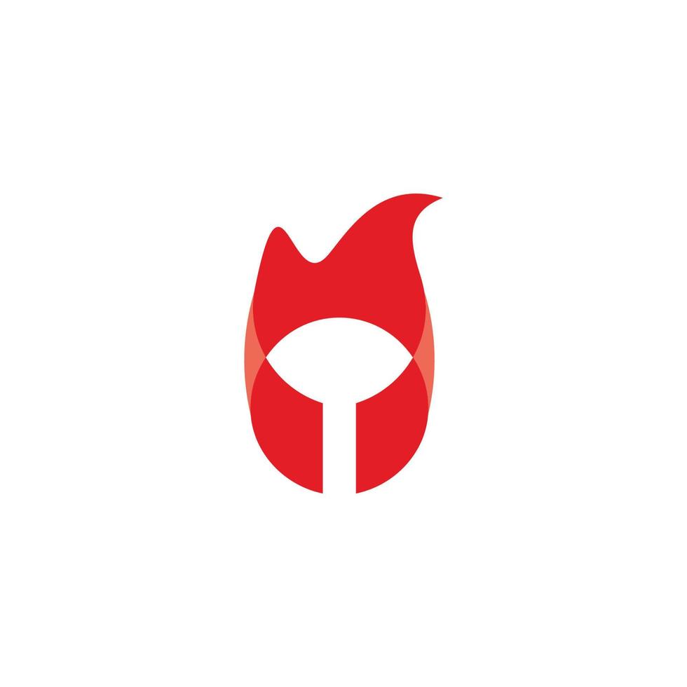 curves rood vlam ronde beweging logo vector