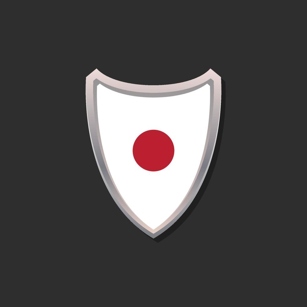 illustratie van Japan vlag sjabloon vector