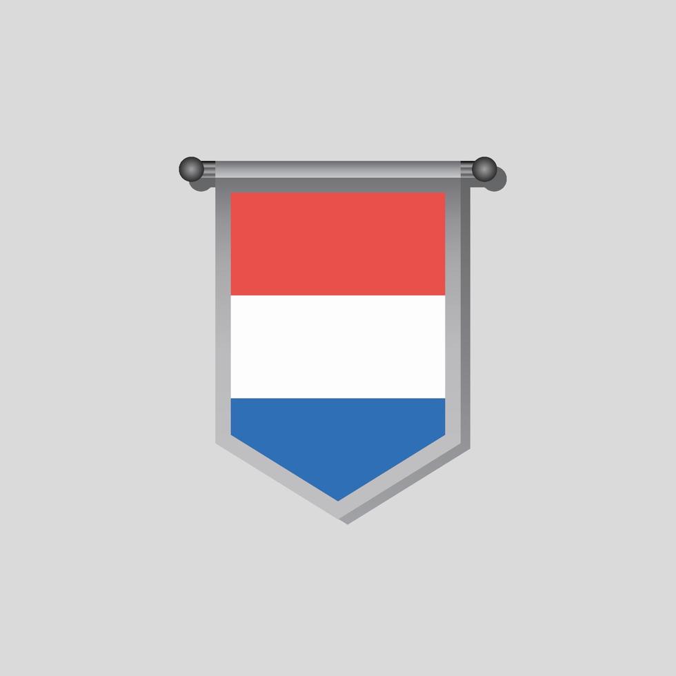 illustratie van Luxemburg vlag sjabloon vector