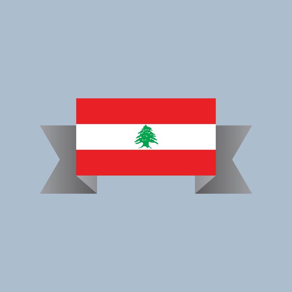 illustratie van Libanon vlag sjabloon vector