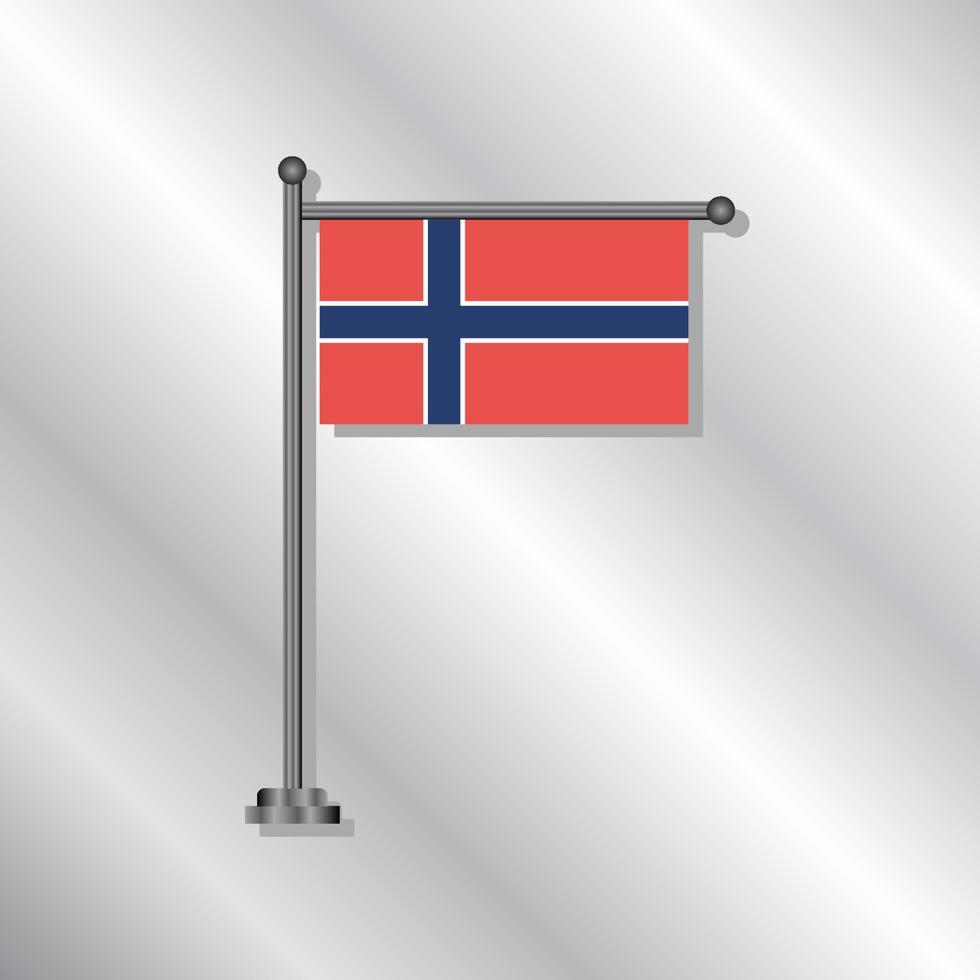 illustratie van Noorwegen vlag sjabloon vector