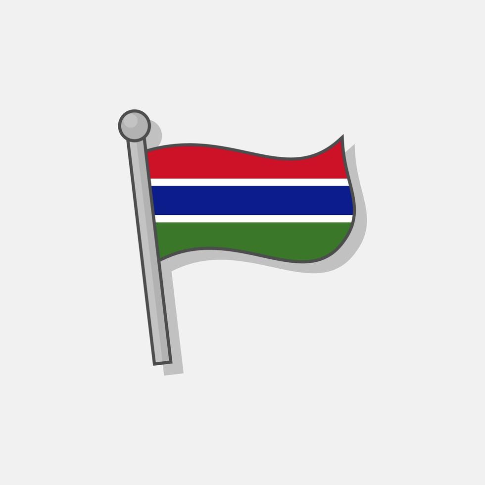 illustratie van Gambia vlag sjabloon vector