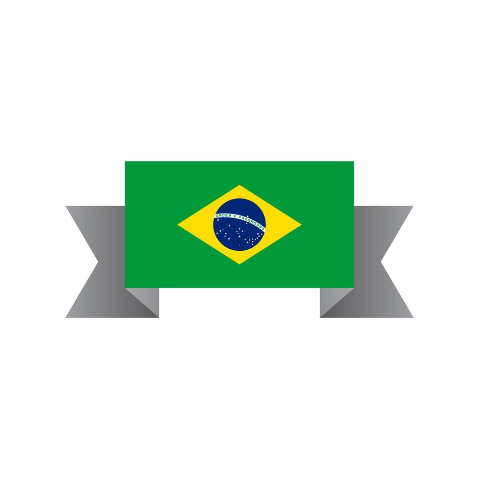 illustratie van Brazilië vlag sjabloon vector