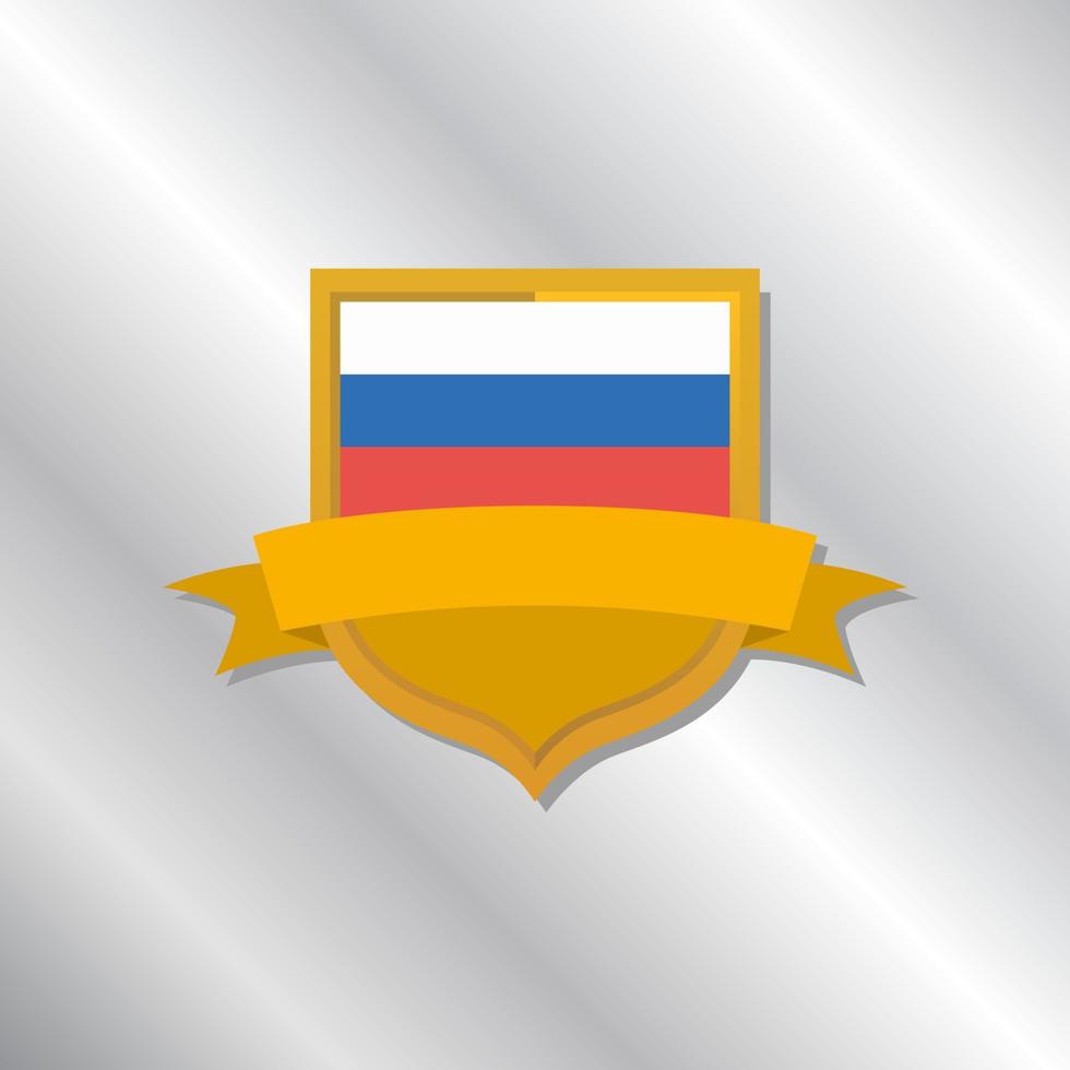 illustratie van Rusland vlag sjabloon vector