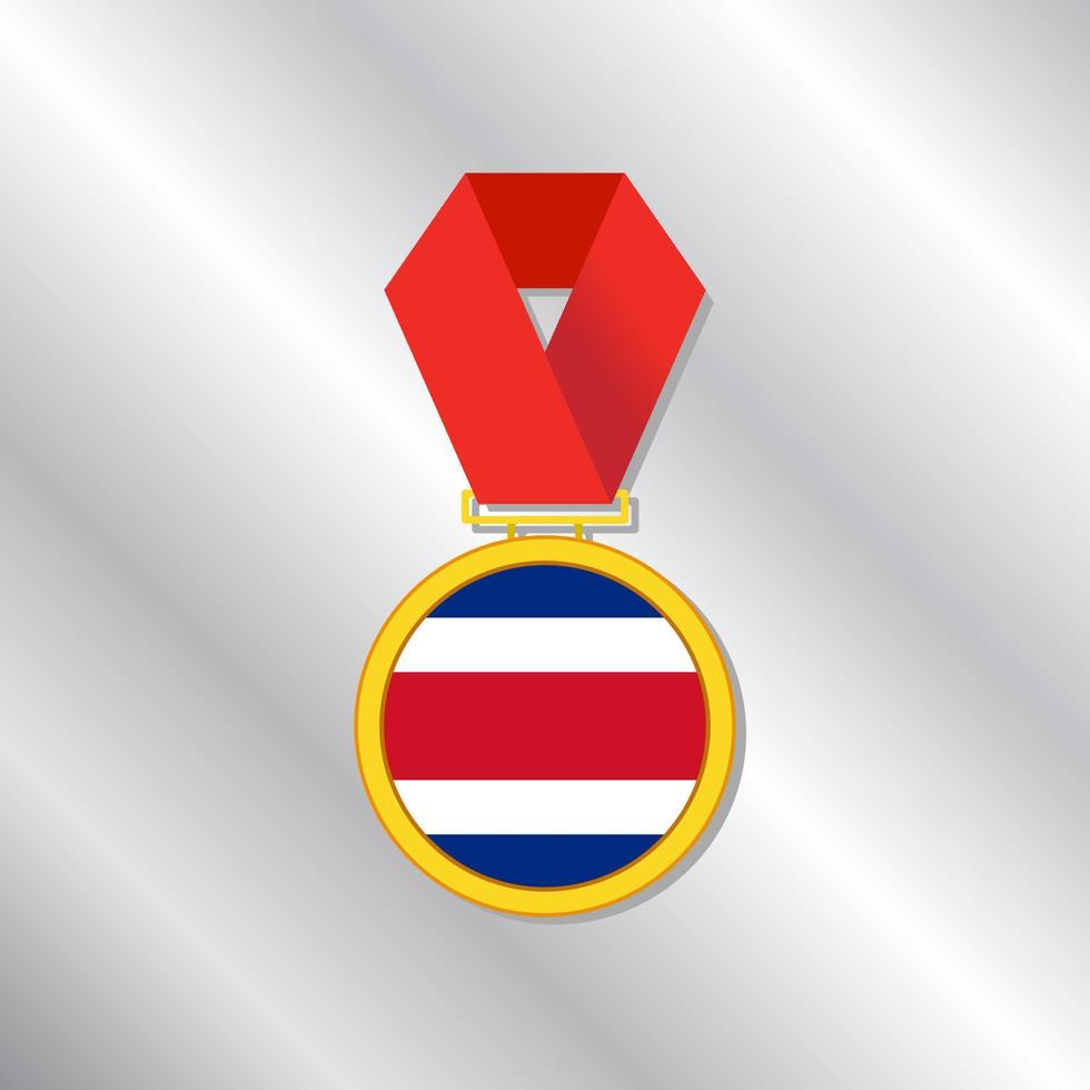 illustratie van costa rica vlag sjabloon vector