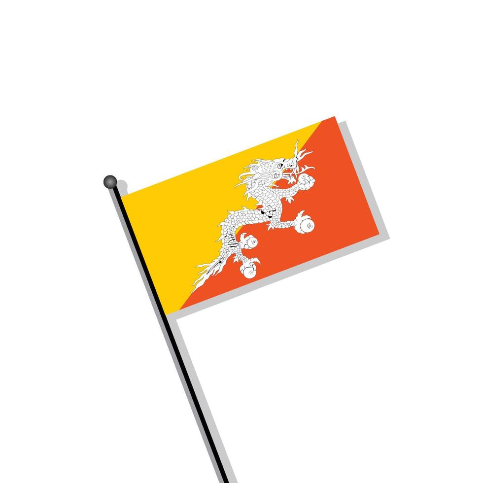 illustratie van Bhutan vlag sjabloon vector