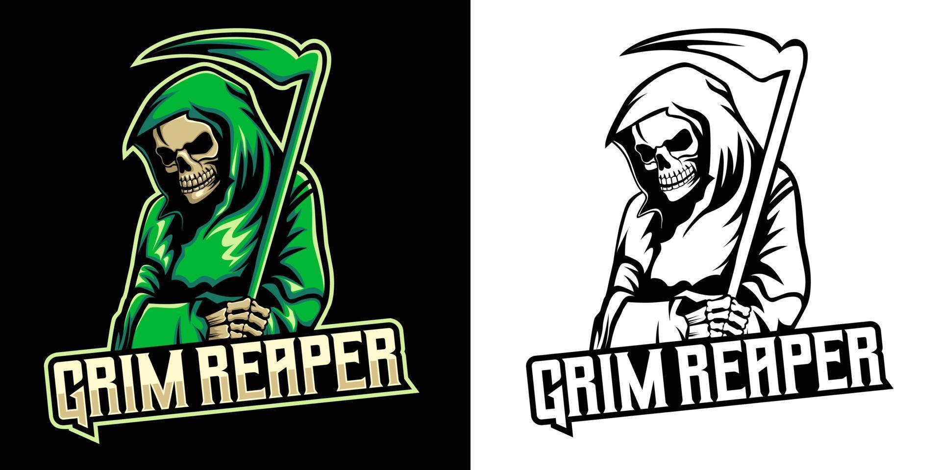 grim reaper esport logo mascotte ontwerp vector