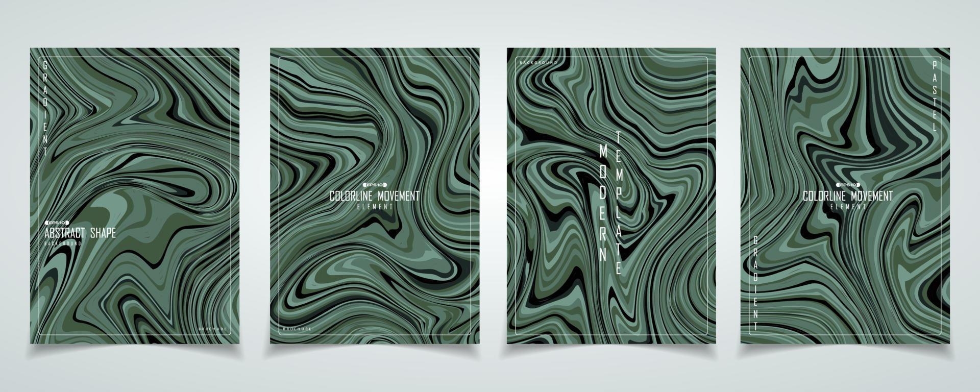 abstract groen marmeren patroon ontwerp van brochure reeks sjabloon achtergrond. illustratie vector eps10