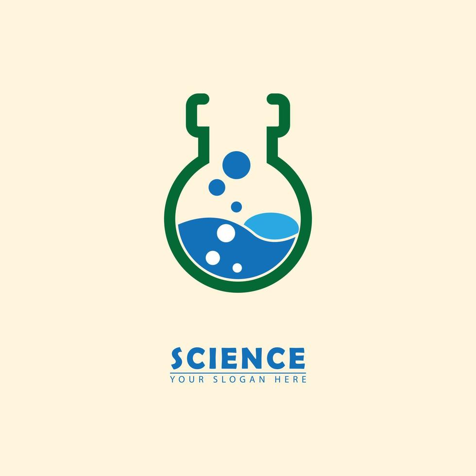 water Onderzoek laboratorium icoon vector logo