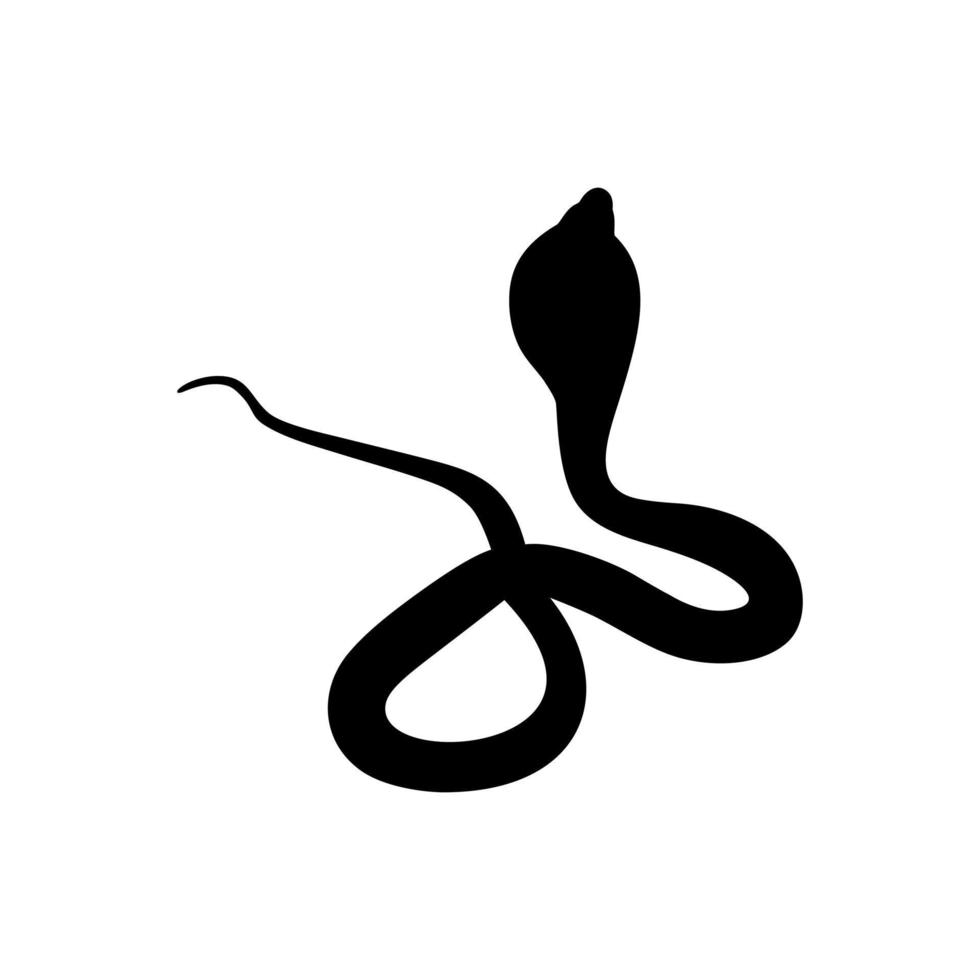 silhouet van de cobra slang voor logo, pictogram, website of grafisch ontwerp element. vector illustratie