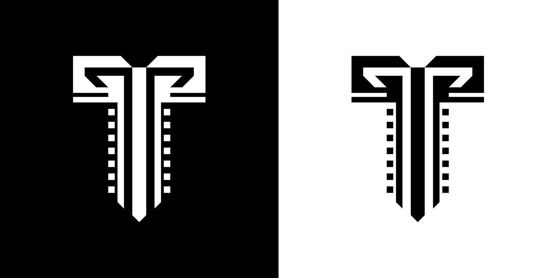 brief t logo ontwerp. branding identiteit zakelijke vector t icoon en logo.
