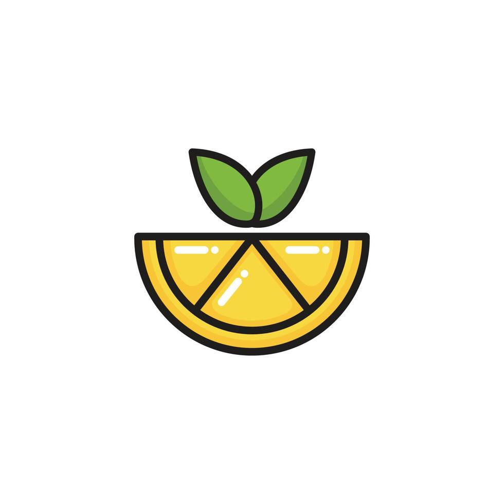 citroen fruit logo ontwerp vector