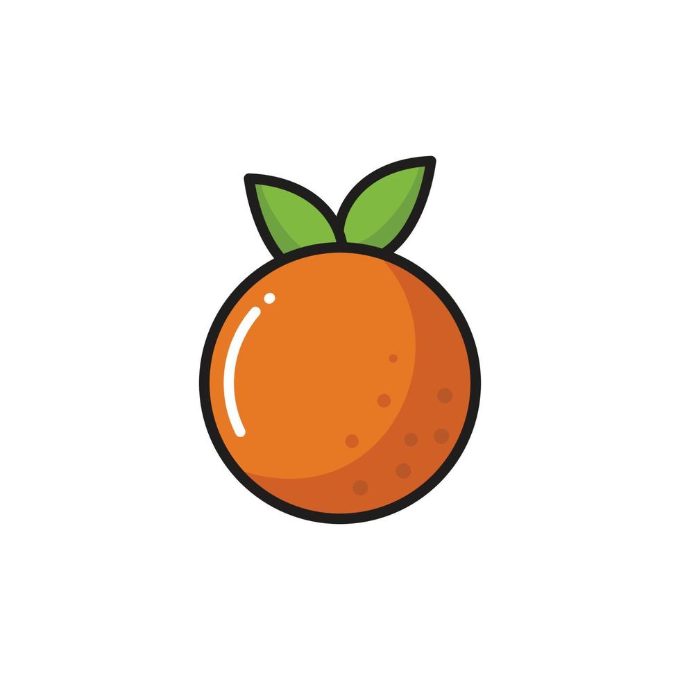 oranje fruit icoon ontwerp vector