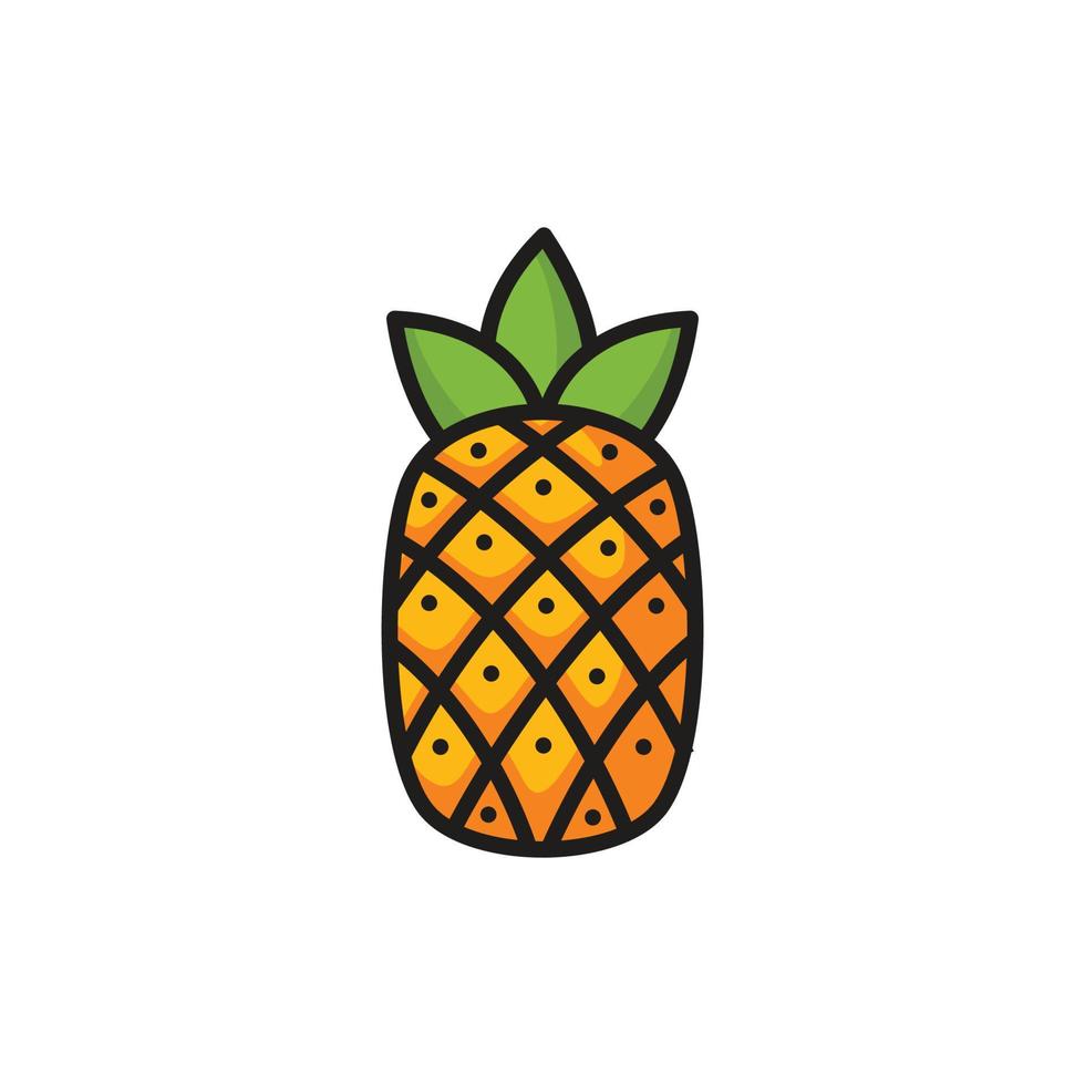 ananas fruit icoon ontwerp vector