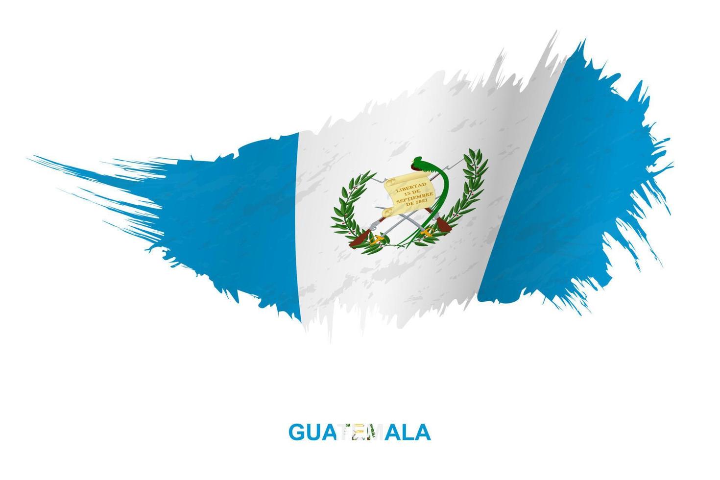 vlag van Guatemala in grunge stijl met golvend effect. vector