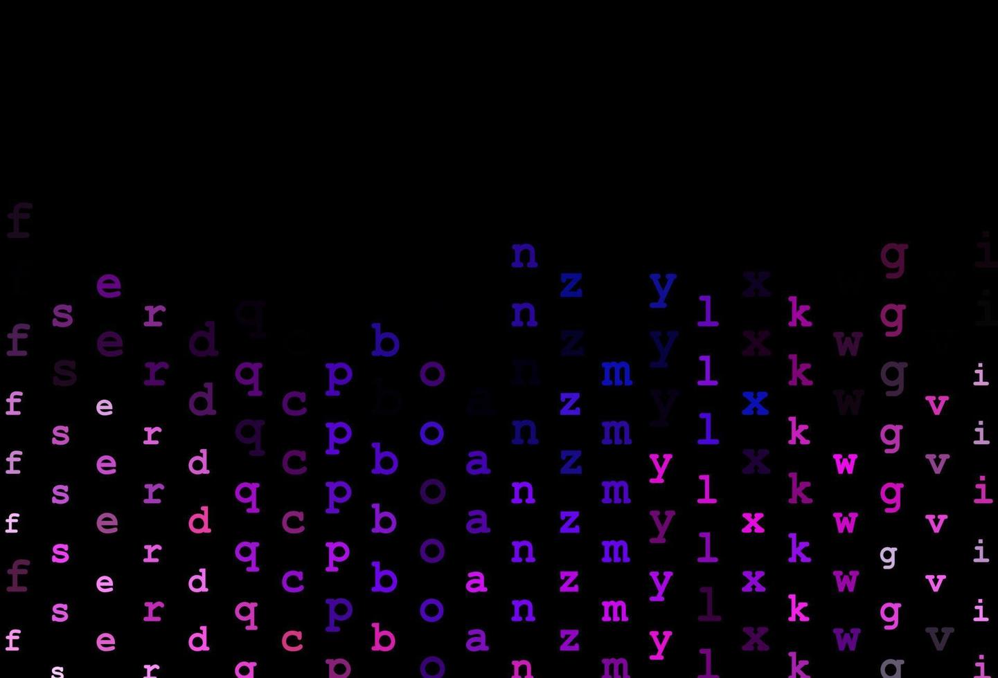 donkerroze, blauwe vectorsjabloon met geïsoleerde letters. vector