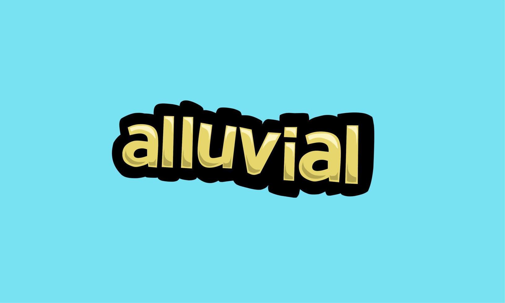 alluviaal schrijven vector ontwerp Aan een blauw achtergrond