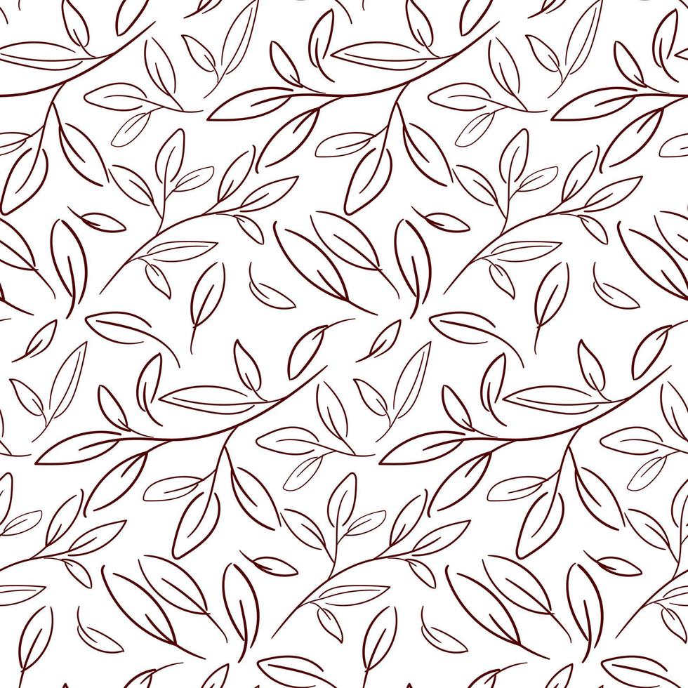 de structuur van de bladeren met rood lijnen Aan een wit achtergrond. abstract tekening in een botanisch thema. het is gebruikt voor het drukken Aan textiel en papier. geschenk inpakken. vector