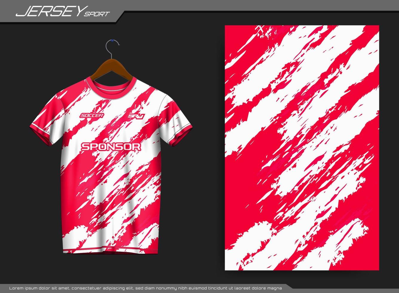 Jersey sport- t-shirt. voetbal Jersey mockup voor voetbal club. geschikt voor Jersey, achtergrond, poster, enz. vector