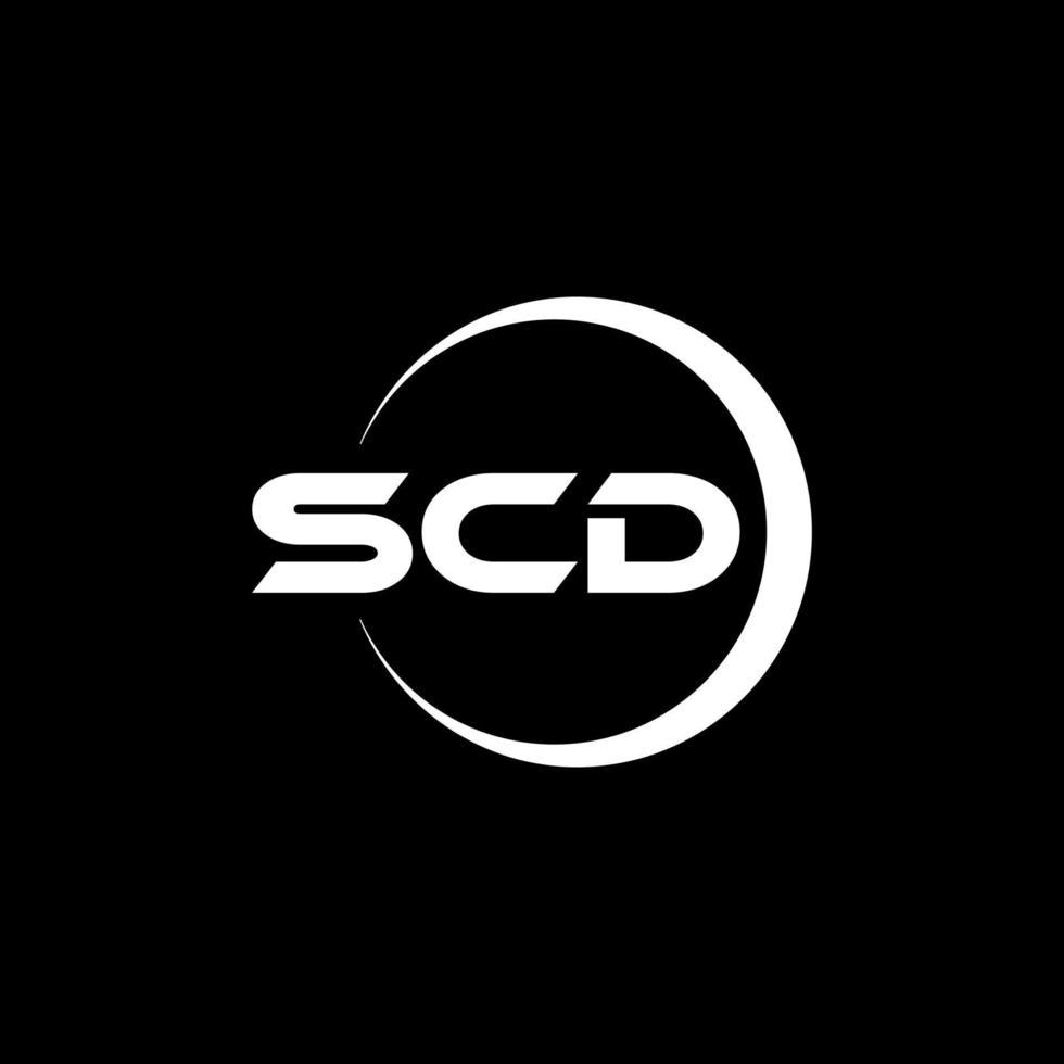 scd brief logo ontwerp in illustrator. vector logo, schoonschrift ontwerpen voor logo, poster, uitnodiging, enz.