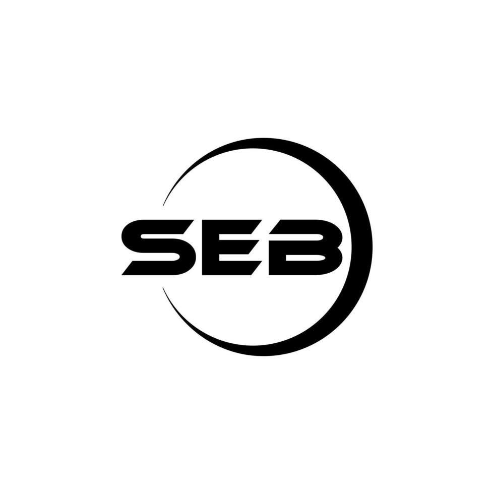 seb brief logo ontwerp in illustrator. vector logo, schoonschrift ontwerpen voor logo, poster, uitnodiging, enz.