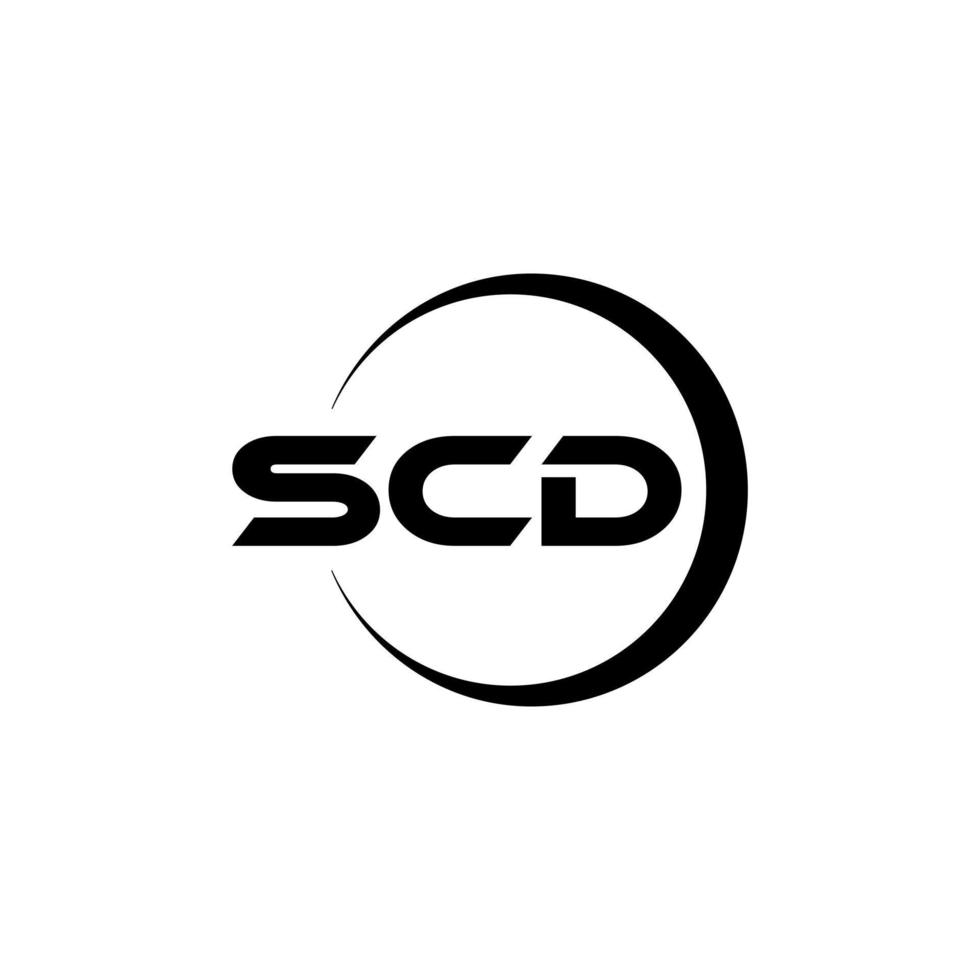 scd brief logo ontwerp in illustrator. vector logo, schoonschrift ontwerpen voor logo, poster, uitnodiging, enz.