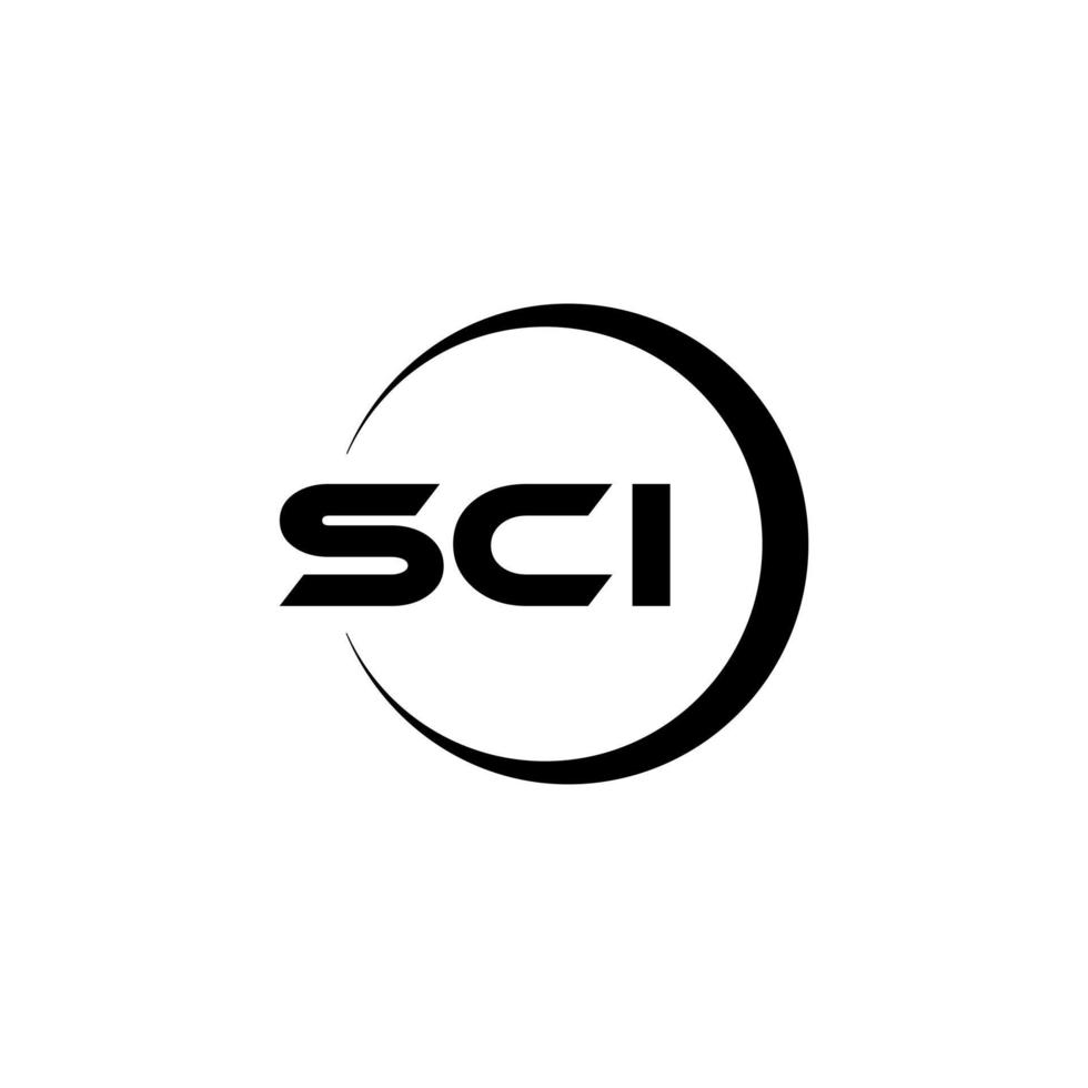 sci brief logo ontwerp in illustrator. vector logo, schoonschrift ontwerpen voor logo, poster, uitnodiging, enz.