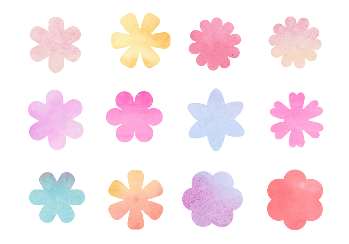 Gratis Waterverf Bloemen Vector