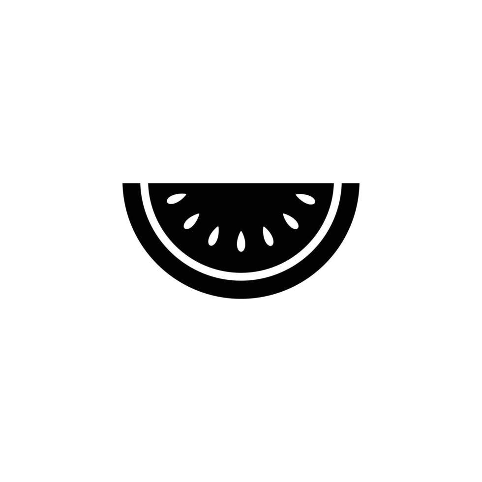 watermeloen fruit icoon logo ontwerp vector