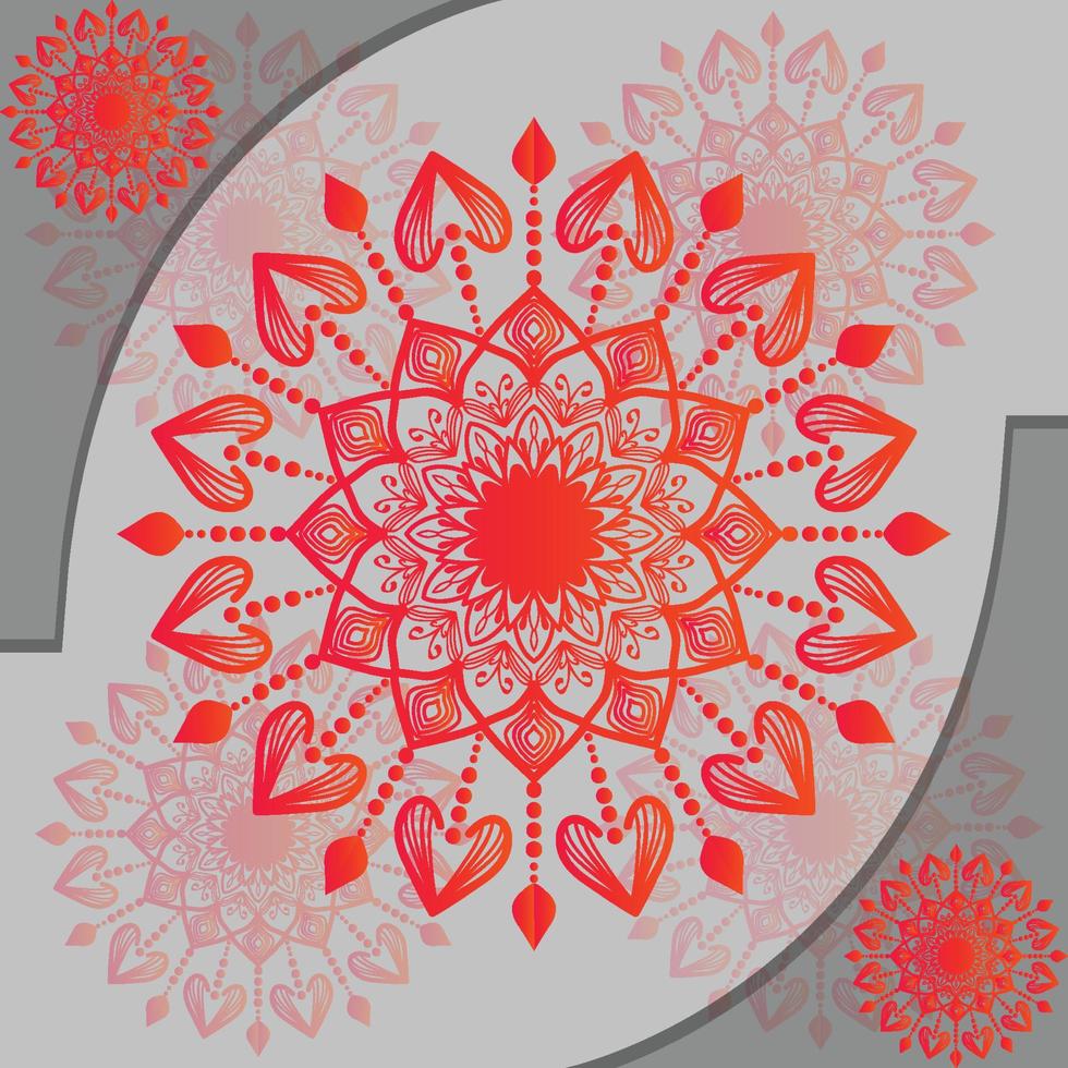 luxe sier- mandala ontwerp illustratie vector