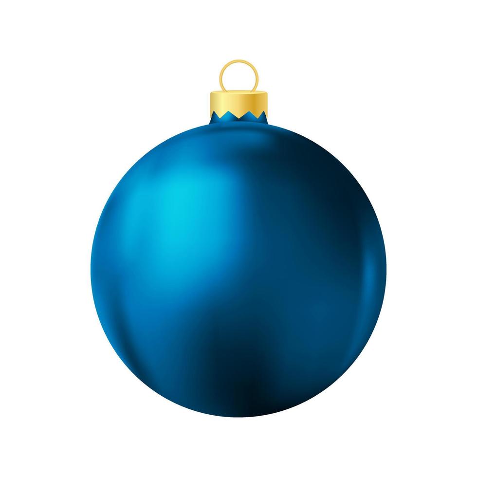 blauw Kerstmis boom speelgoed- realistisch kleur illustratie vector