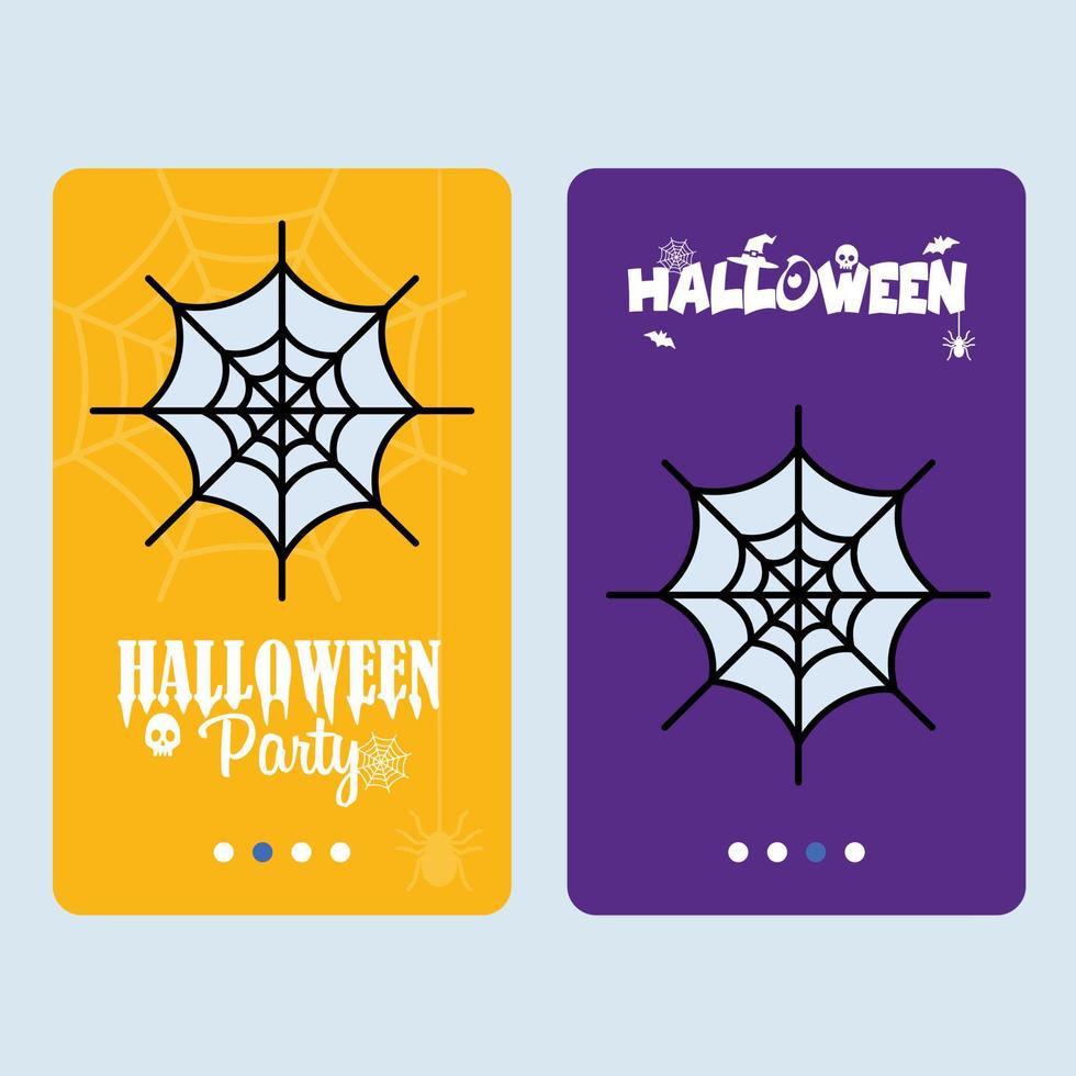 gelukkig halloween uitnodiging ontwerp met spin vector