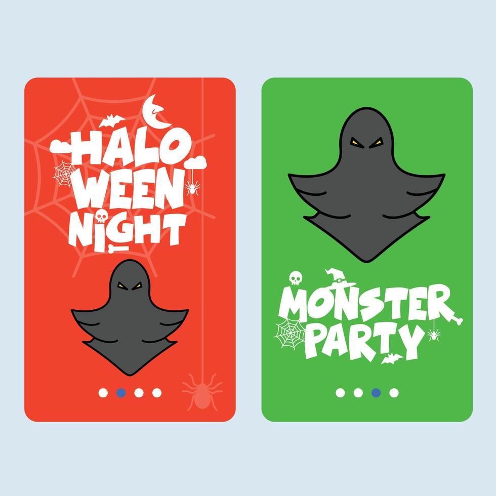 gelukkig halloween uitnodiging ontwerp met geest vector