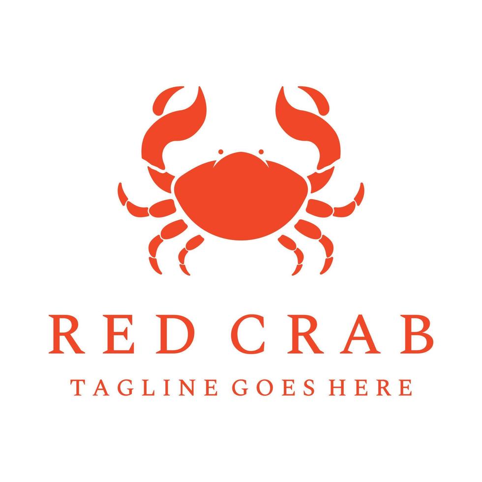 krab of zeevruchten abstract logo sjabloon ontwerp voor bedrijf, restaurant en winkel. vector