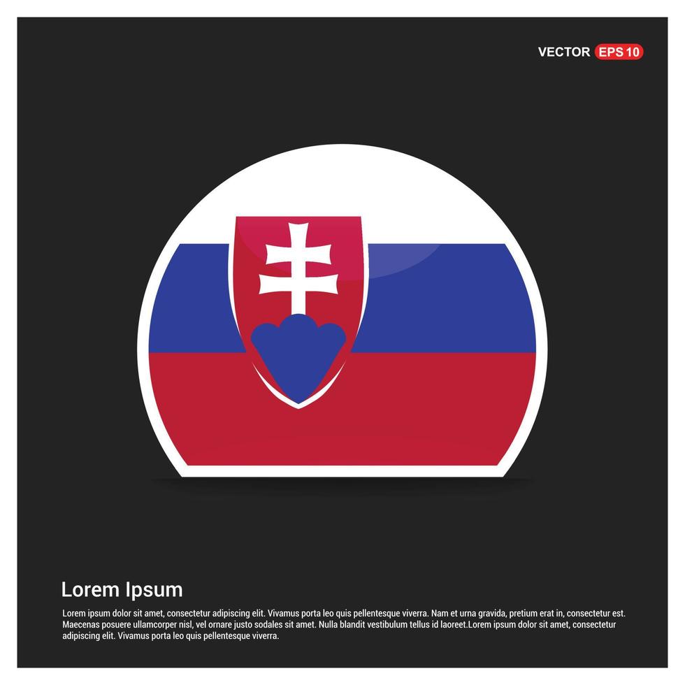 solovakië vlag ontwerp vector