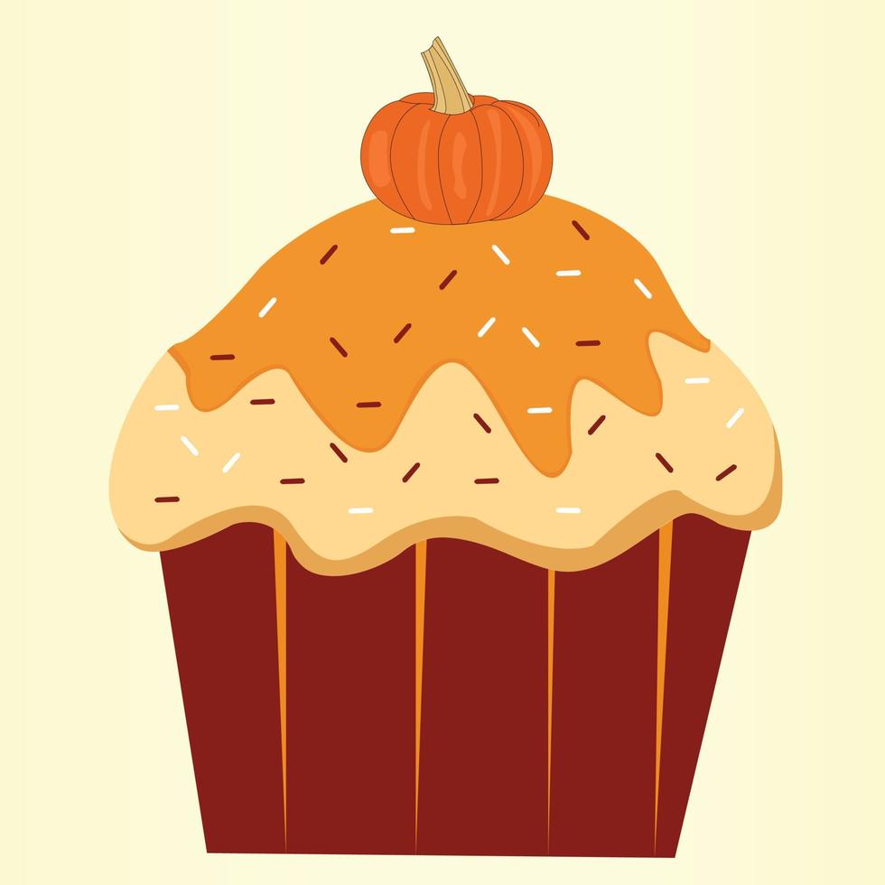 pompoen cupcakes vector