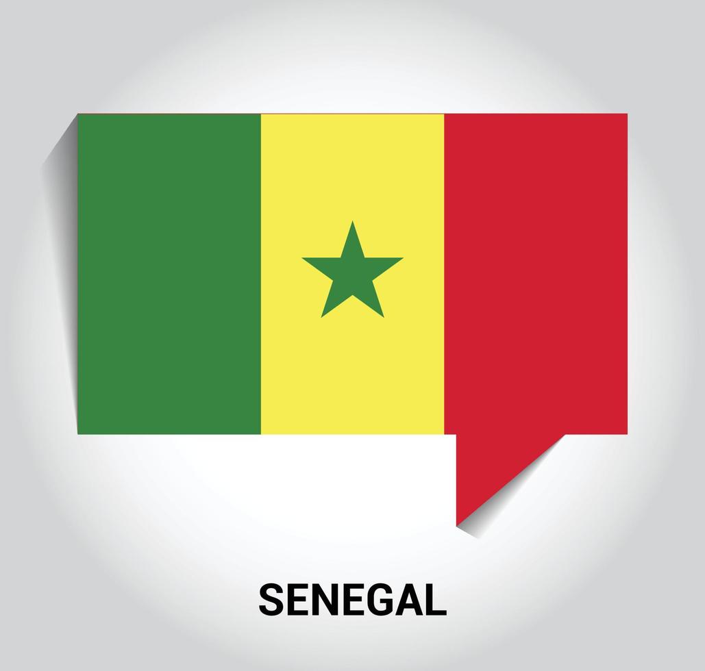 Senegal vlaggen ontwerp vector