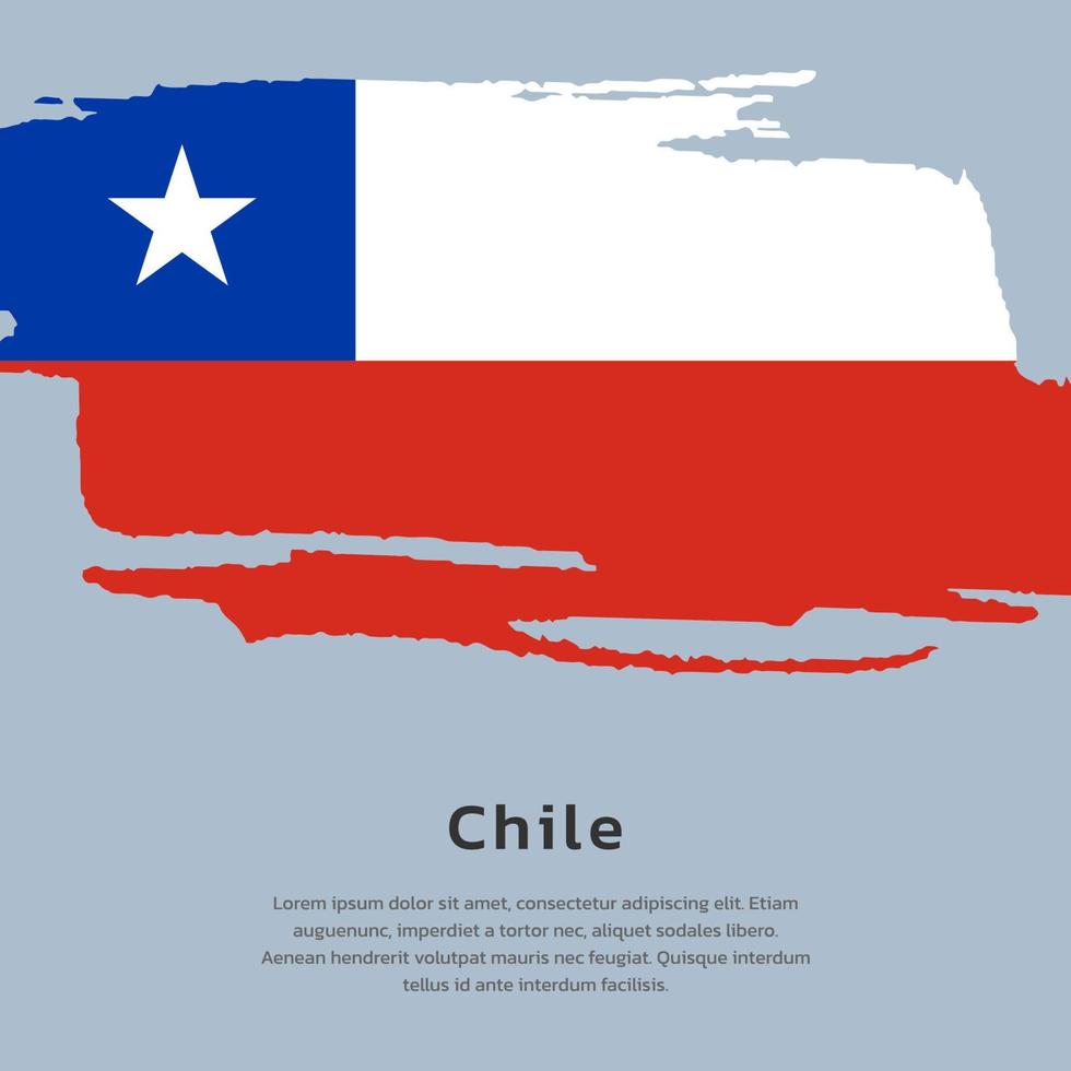 illustratie van Chili vlag sjabloon vector