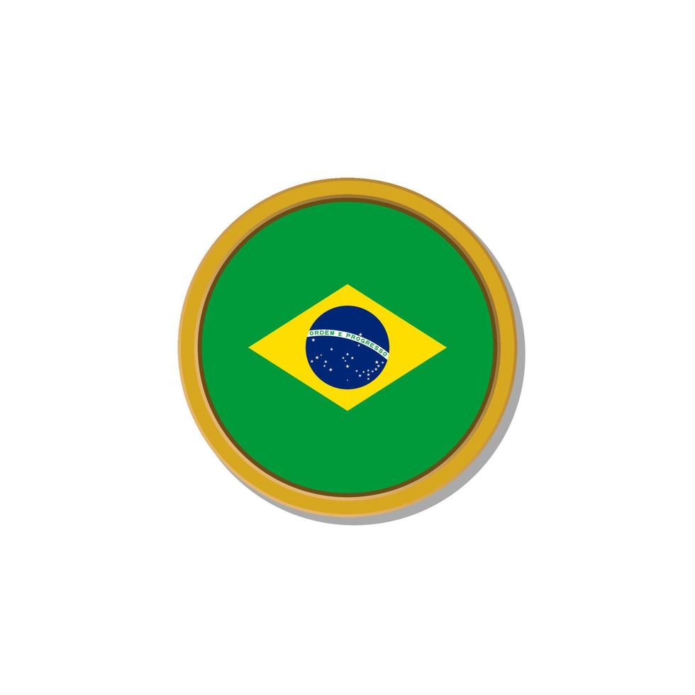 illustratie van Brazilië vlag sjabloon vector