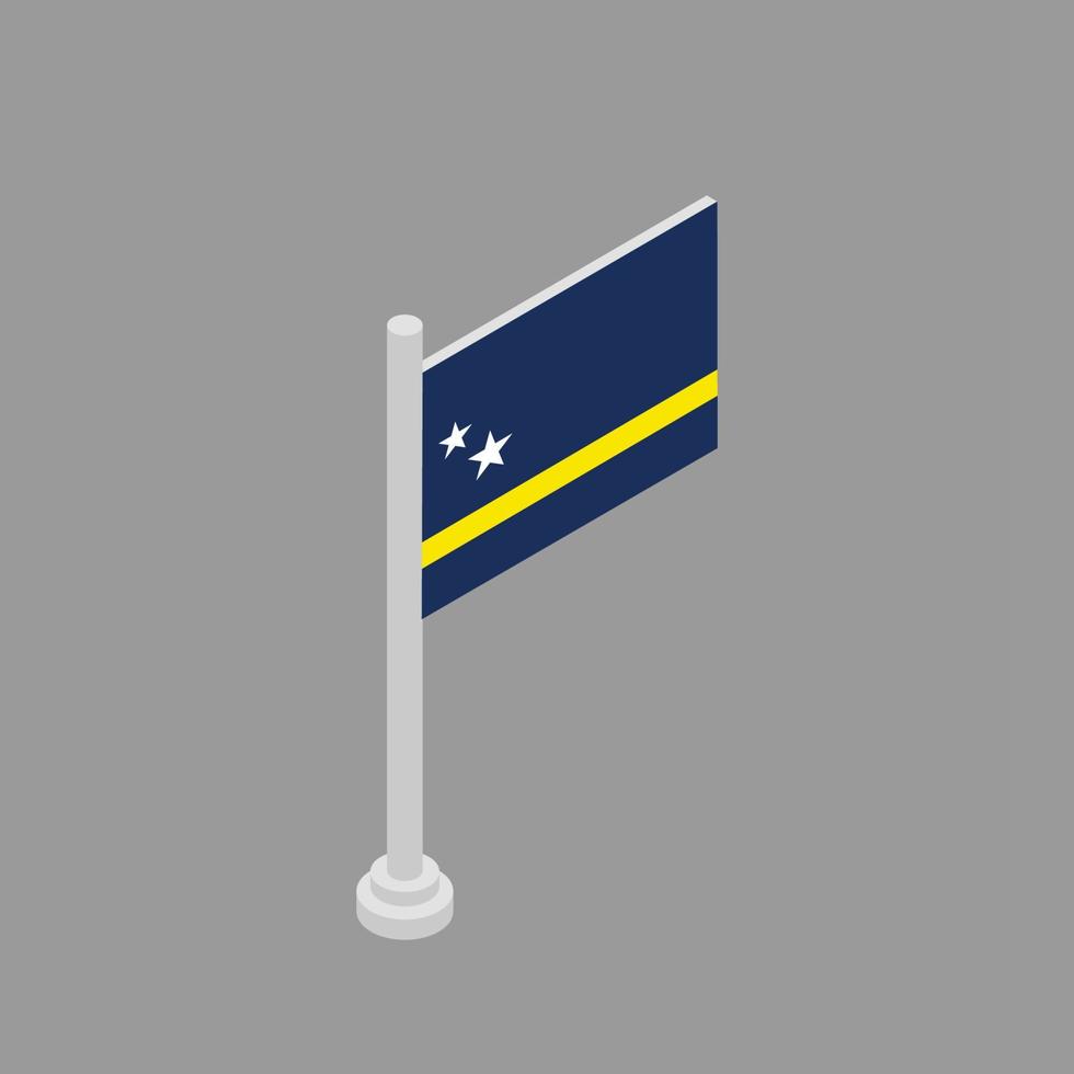 illustratie van Curacao vlag sjabloon vector