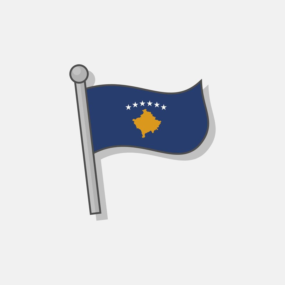 illustratie van kosova vlag sjabloon vector