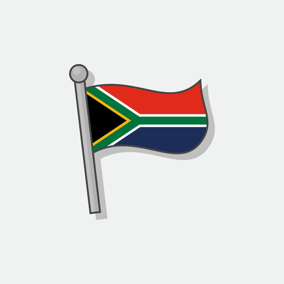 illustratie van zuiden Afrika vlag sjabloon vector