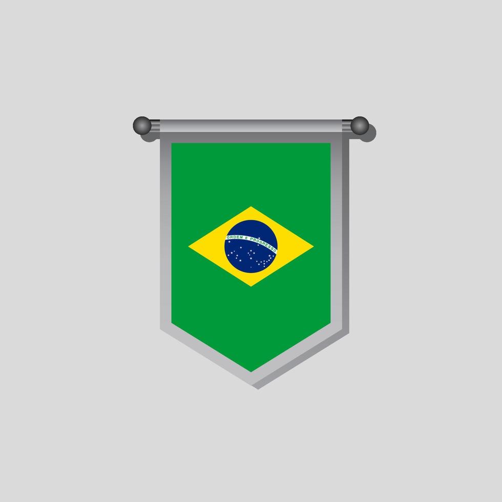 illustratie van Brazilië vlag sjabloon vector