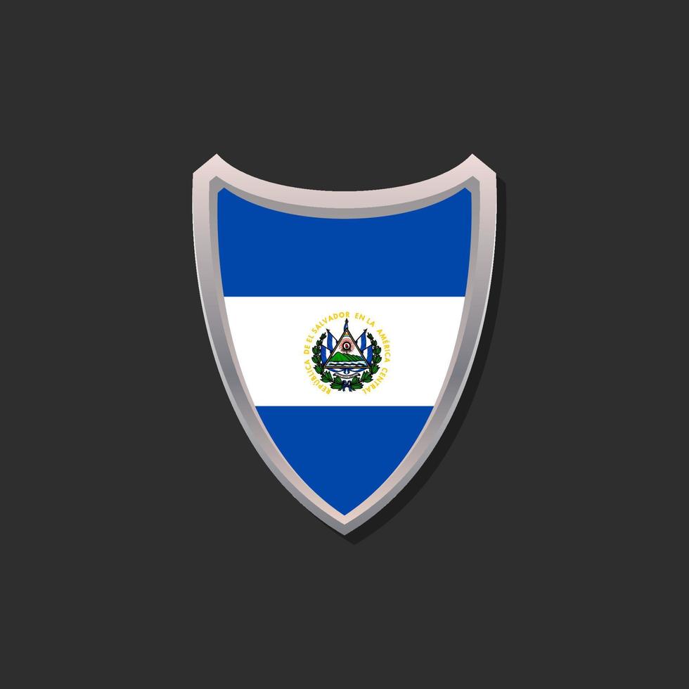illustratie van el Salvador vlag sjabloon vector