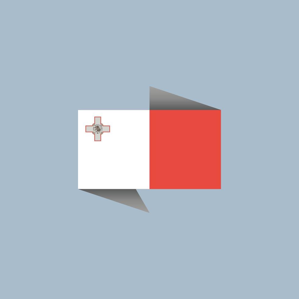 illustratie van Malta vlag sjabloon vector