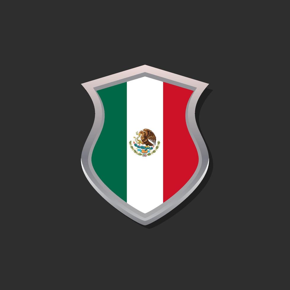 illustratie van Mexico vlag sjabloon vector