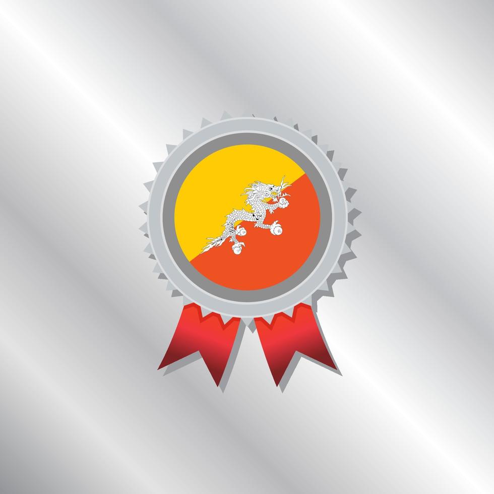 illustratie van Bhutan vlag sjabloon vector