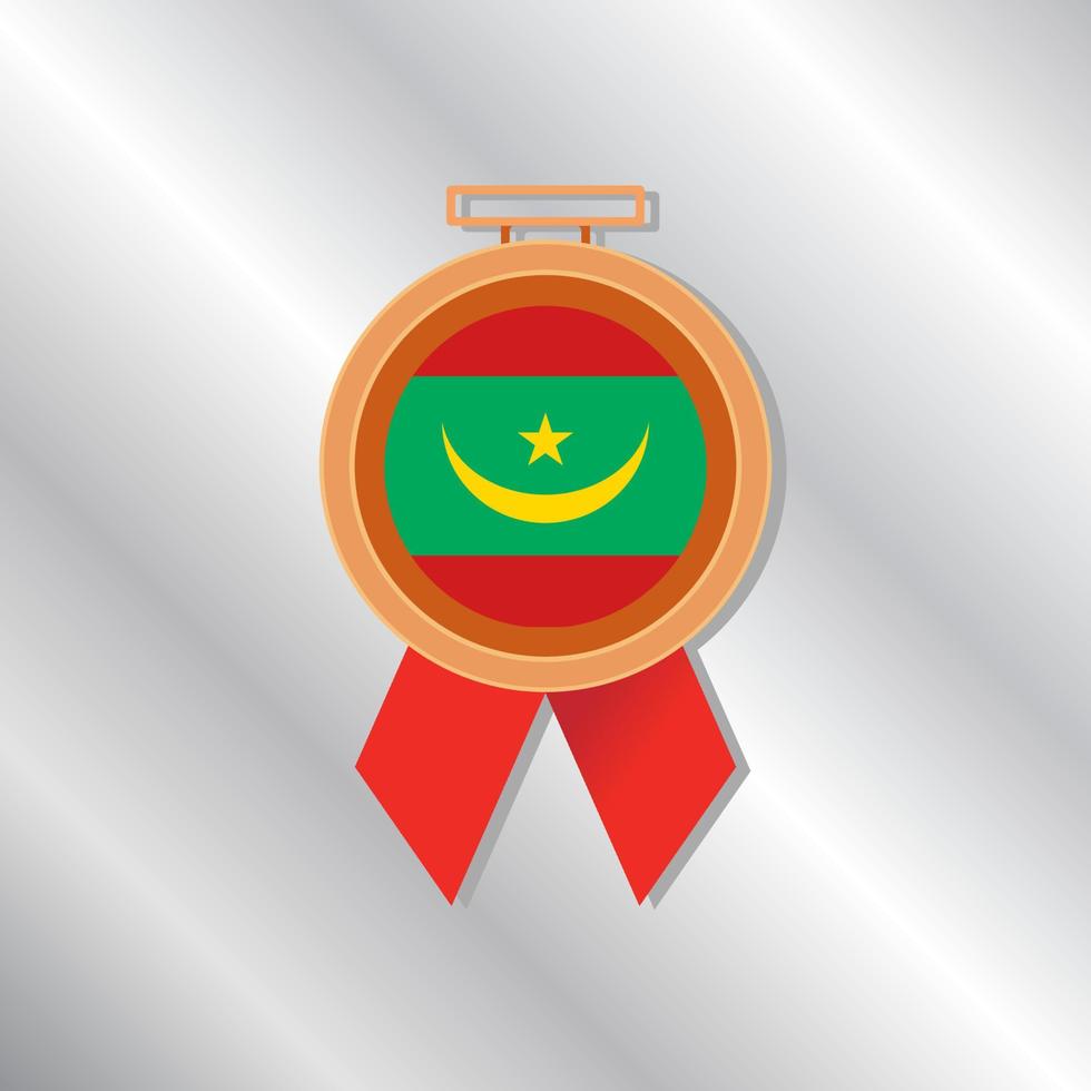 illustratie van mauritania vlag sjabloon vector