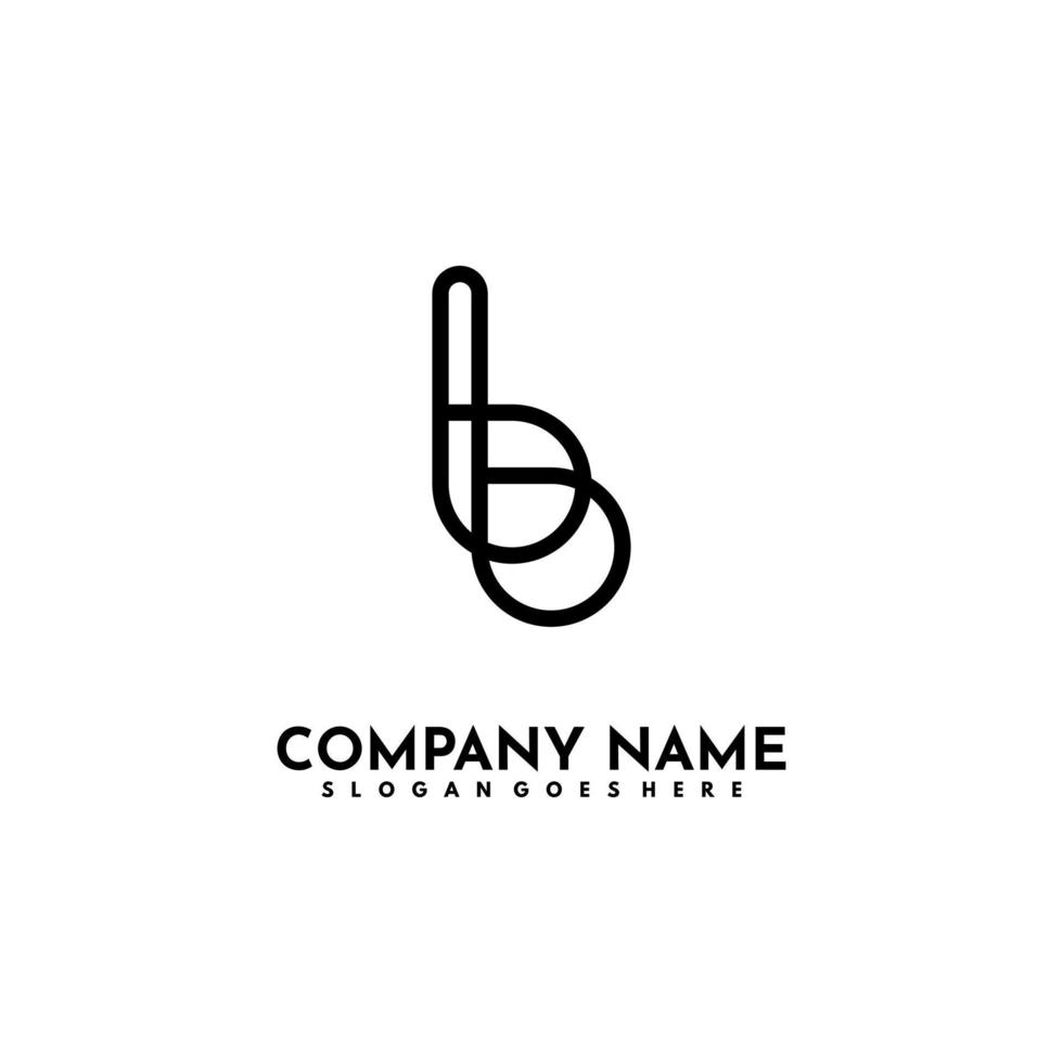modern eerste bb logo brief gemakkelijk en creatief ontwerp concept vector
