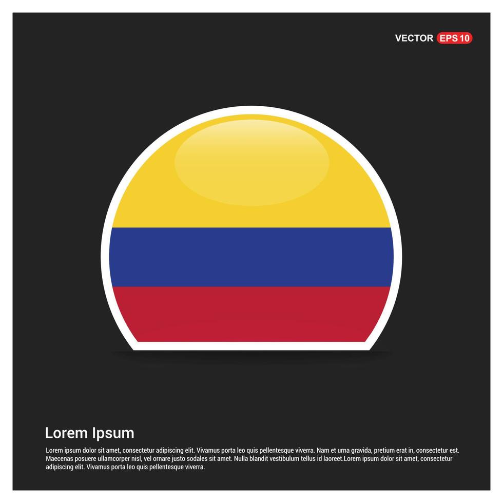 Colombia vlag ontwerp vector